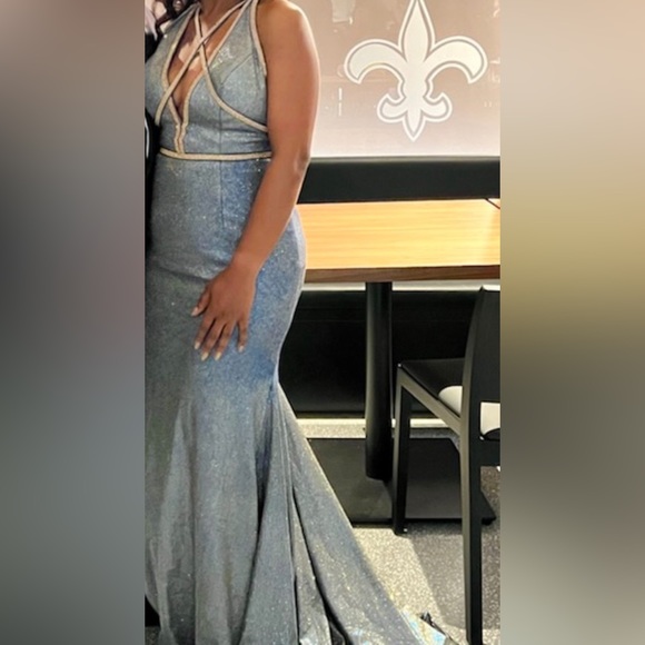 Mac Duggal mermaid gown ball gown prom homecoming formal maxi 4 iridescent - Picture 14 of 14